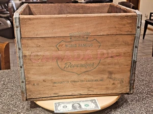 Vintage 1953 Canada Dry Ginger Ale Holz Holz Soda Box Kiste mit ORIGINALEINSATZ! - Bild 1 von 13
