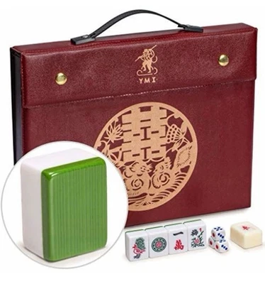 Chinese Mahjong Set "Rouge Heritage" 144 Tiles and 2 Blanks with Carry Case - Image 1 of 4