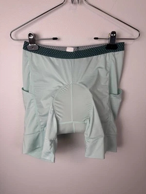 Pantalones Cortos de Ciclismo Novara Verde Azulado Ciclismo Acolchado Nylon Spandex Para Mujer Medianos Foto 1 de 4