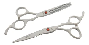 Hair Scissors  White Set 6.0 Inch  Misak Set VA606 - Picture 1 of 7