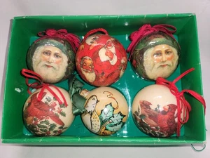 6 Vintage Weihnachtsschmuck mit Box - Bild 1 von 1