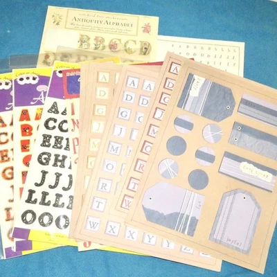 K & Company Large Alphabet , Tags, Folk Art, Angelic, Color An Angel Huge Lot - Image 1 of 4