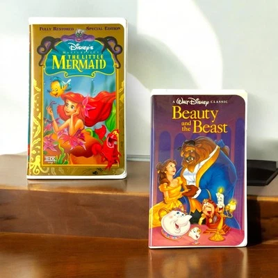 Walt Disney VHS Movies Beauty and the Beast And The Little Mermaid  - Image 1 of 4