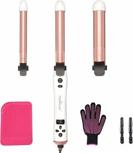 3-barrel Auto Rotating Curling iron .75" 1" 1.25" - Picture 1 of 4
