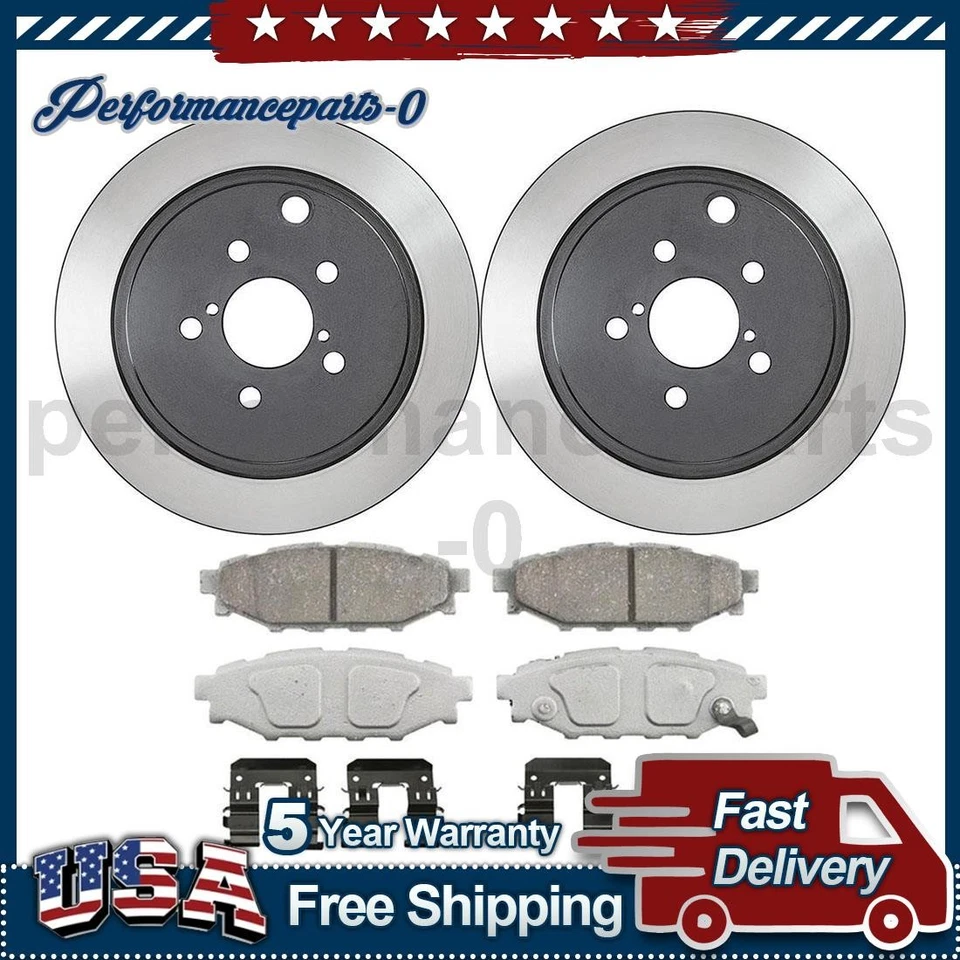 Juego de pastillas de freno de disco trasero rotor de freno de disco para Subaru Legacy 2010-2014 Foto 1 de 4