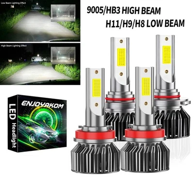 Combo de bombillas LED de haz alto y bajo transparente blanco frío para Ram 5500 2011-2022 Foto 1 de 4