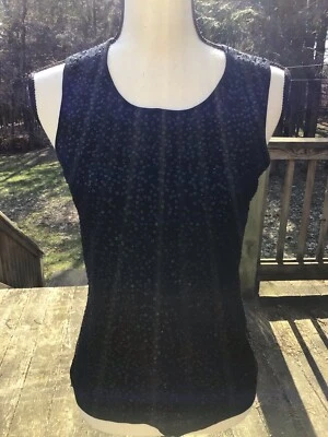 talbots sleeveless sweater top Sz Small With Sequin Throughout Front EUC - Image 1 of 4