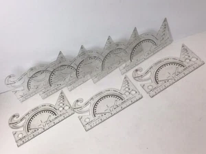 3 Vintage 1975 Protractor Clear Plastic #544 Original Drafting Tool Sterling - Picture 1 of 5