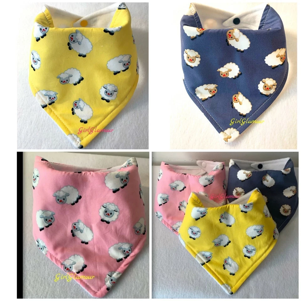 GIRL*GLAMOUR Baby Tröpfel Lätzchen Schaf Windel Futter Füttern