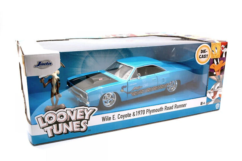 PLYMOUTH ROAD RUNNER 1970 "LOONEY TUNES" WITH WILE E COYOTE FIGURE 1:24 - Immagine 1 di 1