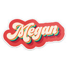 Retro Style Megan Female Name - Waterproof Vinyl Decal Car Bumper Sticker