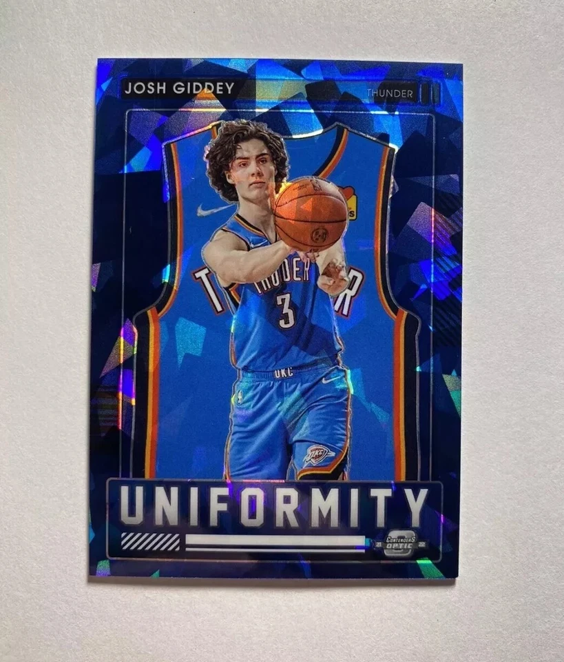 2021-22  Contenders Optic - Uniformity Blue Cracked Ice  #30 Josh Giddey /75 rc - Image 1 of 2