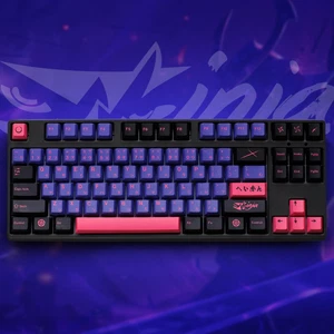 Ninja Theme Keycaps 129 Keys Cherry Profile 5 DYE-SUB PBT Keycap For MX  - Picture 1 of 8