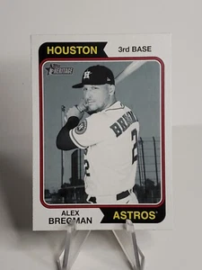2023 Topps Heritage Alex Bregman Black and White Image Variation Astros SSP - Imagen 1 de 2
