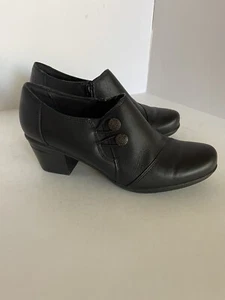 Clarks Emslie Warren schwarze Damen-Lederstiefeletten mit Reißverschluss Größe: 7,5 - Bild 1 von 9