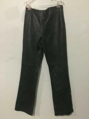 Pantalón Anonymous John Carlisle 100 % cuero talla 6 negro para mujer moderno elegante Foto 1 de 4