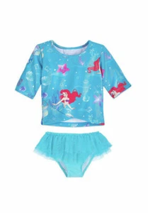 NEW DISNEY STORE GIRLS THE LITTLE MERMAID ARIEL SWIMSUIT SIZE 5/6, 7/8 - Picture 1 of 5