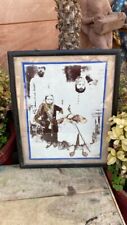 Rare 1860's Antique B&W Photograph Of India Maharaja King With His Son Framed 