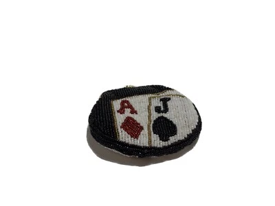 Beaded Vintage Vegas Change Coin Purse - Image 1 of 4