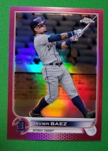2022 Topps Chrome Javier Baez #147 Pink Refractor Detroit Tigers - Picture 1 of 2