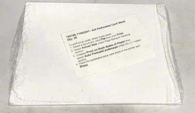 Perforated Cardstock, 4x5 100196.T1002201 -Lot of 125-  - Image 1 of 3
