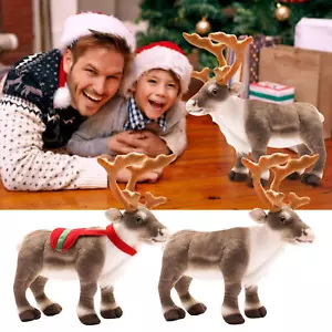 Simulation Reindeer Plush Toy Christmas Deer Decor Stuffed animal toy Gift - Picture 1 of 16