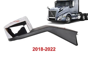 FIT VOLVO VNL 2018-2021 RIGHT PASSENGER SIDE CHROME HOOD MIRROR HEATED - Picture 1 of 2