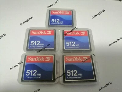 5pcs  512MB SanDisk CompactFlash CF Memory Card 512MB SDCFJ/SDCFB - Image 1 of 2