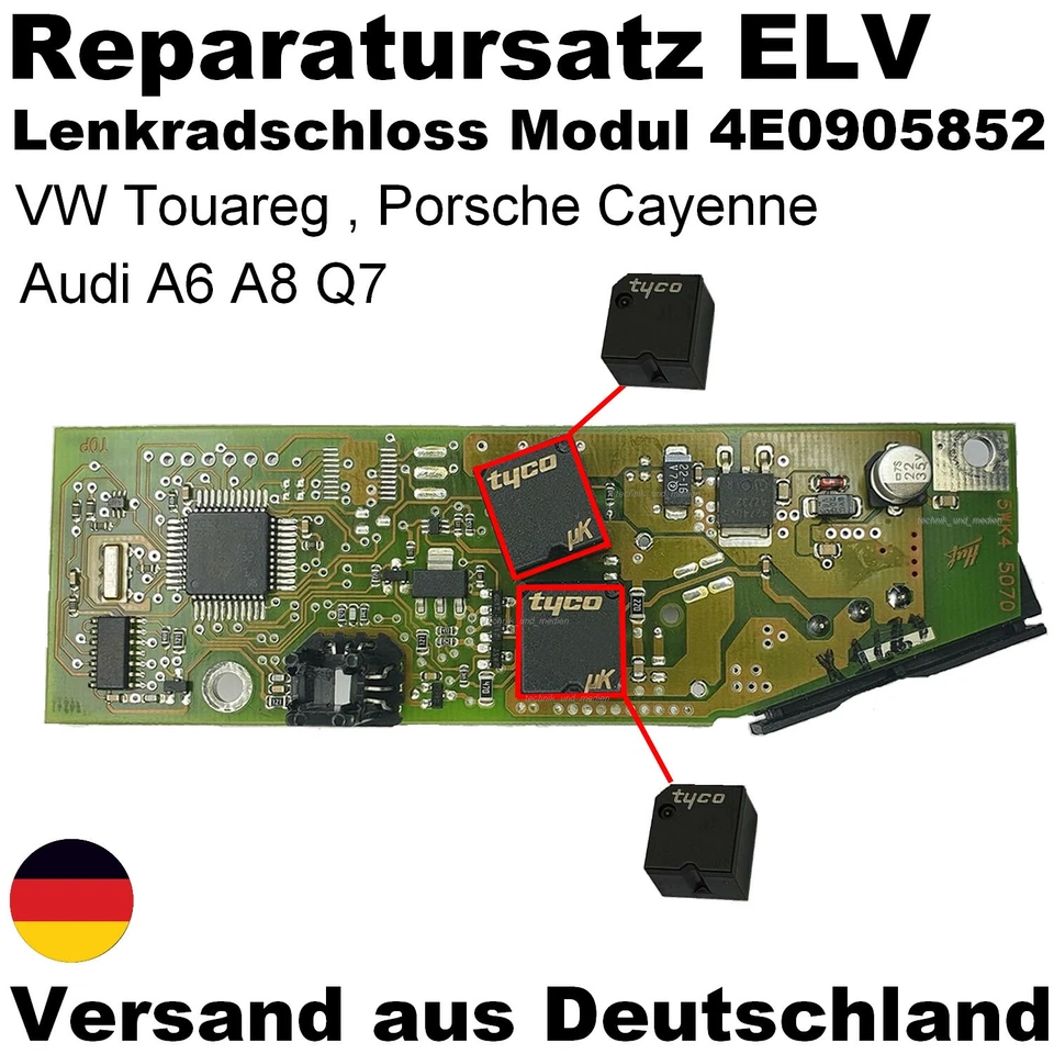 Lenksäulenverriegelung Cayenne Phaeton Audi A8 Reparatursatz ELV Modul 4E0905852