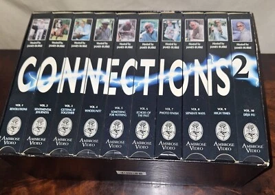 James Burke Hosts Connections 2, 10 Volume Box Set VHS In Original Condition  - Image 1 of 4