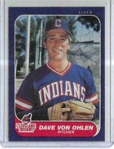1986 Fleer #597 Dave Von Ohlen Cleveland Indians