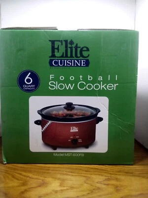 Elite Cuisine 6quart Football Slow Cooker Model MST-600FB - Изображение 1 из 4
