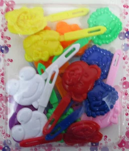 LOT OF 2 PACK--3.5" LONG OPEN SIZE GIRL'S HAIR BARRETTES,PONYHOLDER.PLASTIC - Picture 1 of 7