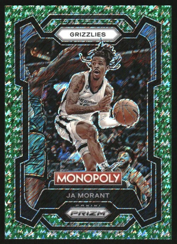 2023-24 Panini Prizm Monopoly Green Millionaire Shimmer #44 Ja Morant /20