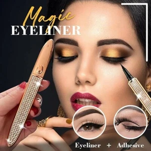 No Glue Magnetic 2 in 1 Lash Glue Liner Pen Self-adhesive Magic Eyeliner Access - Picture 1 of 5