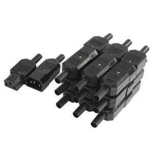 10 pares 10A 3Terminales Montaje en Panel IEC320 C14 Enchufe C13 Adaptador de Enchufe - Imagen 1 de 8