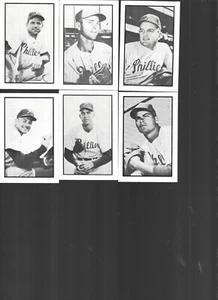 PHILLIES 1953 BOWMAN BLACK AND WHITE TEAM SET REPRINTS - Picture 1 of 2