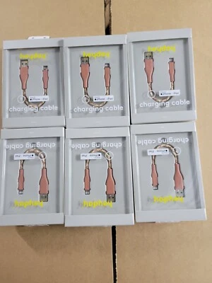 6 Pack Charging Cable 6-Inch 8-Pin to USB-A Braided Cord for iPad/iPhone - Image 1 of 4