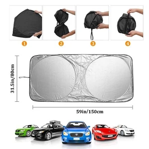 For Subaru Car Front Windshield Sun Shade Shield Foldable Cover Visor UV Block - Picture 1 of 11
