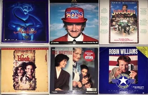 Robin Williams Laserdiscs Aladdin, Toyz, Jumanji, Hook, Good Morning Vietnam Lot - Picture 1 of 8