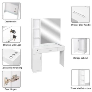 Salon Station Barber Hair Styling Station with Mirror Beauty Spa Equipment - Picture 1 of 14