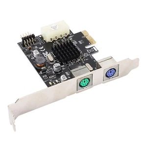 PCIe to PS/2 Adapter Card MCS9990CV Chip Built in USB2.0 Pin PCIe to 2 Ports - Afbeelding 1 van 12