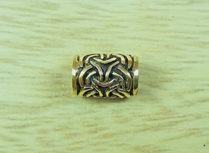 Adornos para el cabello perla para el cabello bronce patrón de nudo vikingo joyería de bronce joyería vikinga - Imagen 1 de 4