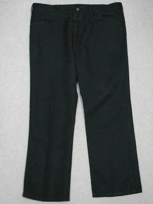 Calça poli MB21406 VINTAGE DÉCADA DE 1970 EUA WRANGLER STA-PREST 40x32 (msr 39"x30") PRETA - Imagem 1 de 4