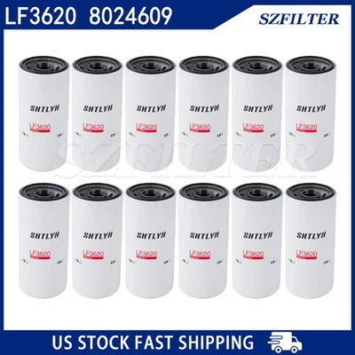 Filtro de óleo do motor 12 peças LF3620 B495 LF552100 3915586 para filtros diesel Detroit - Imagem 1 de 4