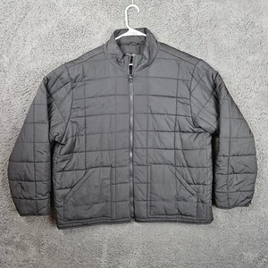 Chaqueta Calvin Klein Para Hombre XL Negra Acolchada Cremallera Frontal Cuello Alto - Imagen 1 de 9