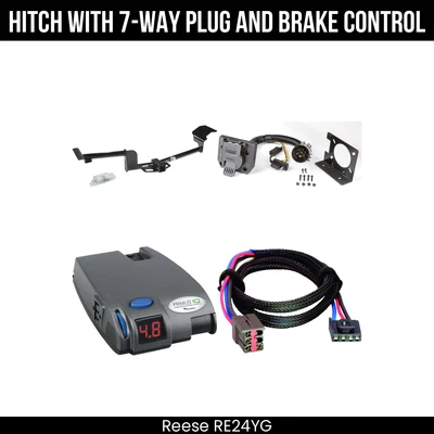 Paquete de remolque enganche + control de freno para 09-20 Ford Flex 10-12 Lincoln MKT 44636 Clase 3 Foto 1 de 4