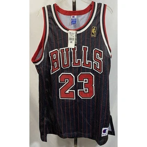 Champion Michael Jordan Chicago Bulls NBA Gold Logo Authentic Jersey Size 48 NWT - Picture 1 of 7