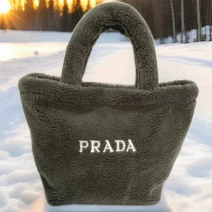 Prada Beauty Teddy Tote Bag Novelty - Gray NEW - Picture 1 of 6