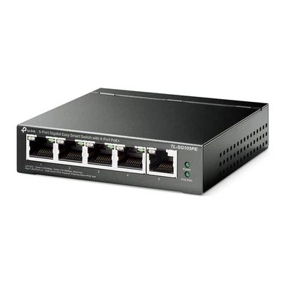 TP-Link TL-SG105PE - 5-Port Gigabit Easy Smart Switch with 4-Port PoE+ - Image 1 of 4